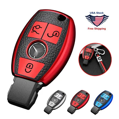 For Mercedes Benz Car Smart Key Cover Case Shell Leather Fob Holder Accessories • $10.99