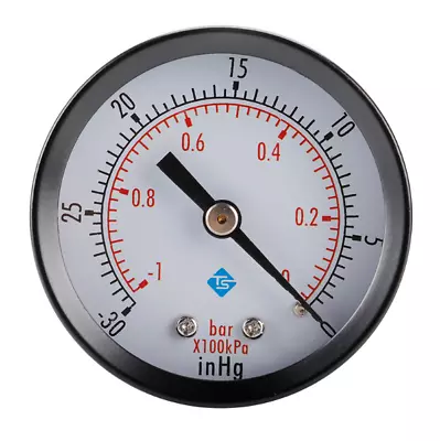 $5.88 • Buy 2  Vacuum Pressure Gauge For Air Compressor Water Oil Gas 1/4  NPT Lower Mount