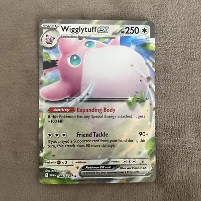 Pokemon TCG - Wigglytuff Ex 040/165 - Ultra Rare - 151 - NM • $1.99