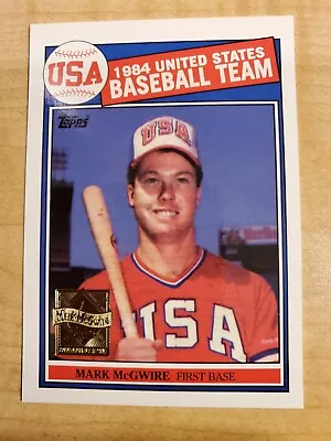 1999 Topps 1985 Reprint Mark McGwire RC #401 USA Olympic Baseball Team • $1.99