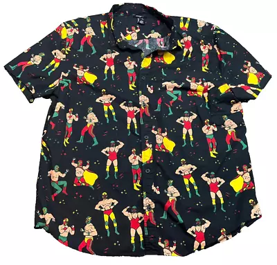 Forever 21 Luchador Button Down Shirt Mexican Wrestler Men's Size XL • $24.99