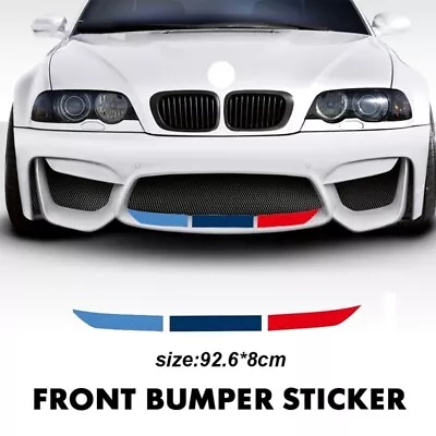 $11.19 • Buy Car Front Bumper Stickers M Performance Stripe Decal For BMW 3 4 5 6 7 Series