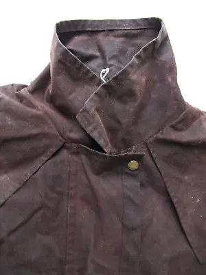 R.M.Williams Droughtbreaker Men's Short Riding Coat Small Brown Oilskin LJKTC180 • £79.99