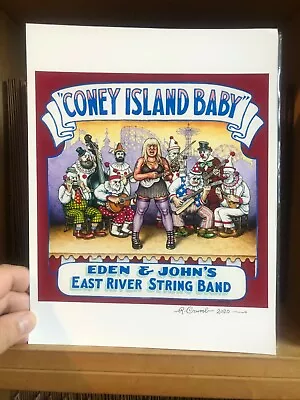 Signed R Crumb Giclee Print  Coney Island Baby Robert Blues  8.5  X 11 • $160