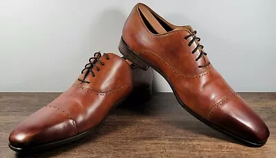Magnanni Brown Cap Toe Shoes 19396 Men's Size 13M • $74.97