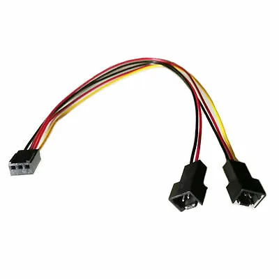 3-pin Female To 2x  3-pin Male PC Fan Power Splitter Y Adapter Cable / Cord • $4.99