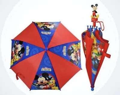 Mickey Mouse 3D Figure Handle Kids Umbrella Disney NEW FAST FREE SHIPPING • $14.99