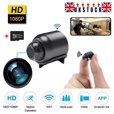 £25.79 • Buy Mini Hidden Camera Wireless  WIFI HD 1080P Spy Cam Home Security Night Vision UK