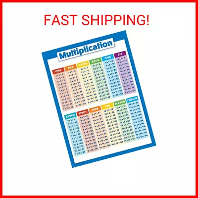 Multiplication Table Poster For Kids - Educational Times Table Chart (LAMINATED • $14.90