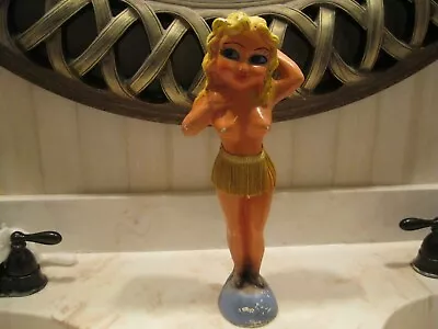 Vintage Large Carnival Hawaiian Hula Girl Figurine With Beaded Skirt • $250