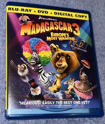 Madagascar 3: Europes Most Wanted (Blu-ray/DVD 2012 2-Disc Set) • $6.97