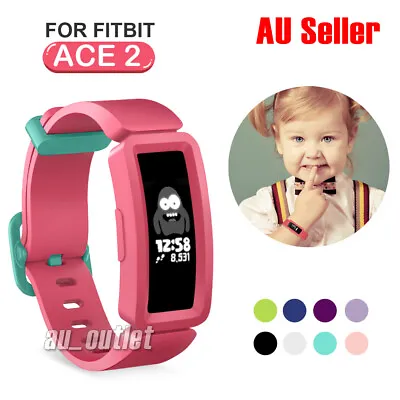 For FITBIT ACE 2 Replacement Silicone Band Strap Bracelet Wristband Kids Sport • $3.99