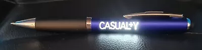 RARE BBC Casualty Blue Light Up Logo Ballpoint Pen Stylus 13cm Easter  Gift • £3.59