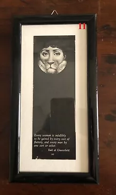 Fornasetti From Old Book 1964 Page Framed In Black Wood. • $38