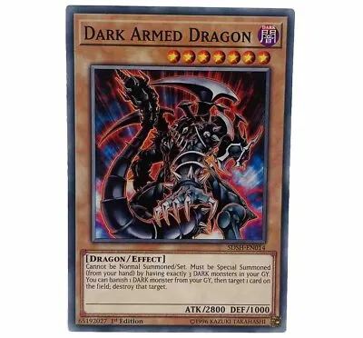 YUGIOH Dark Armed Dragon SDSH-EN014 Common Card 1st Edition NM-MINT • £0.99