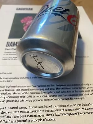 Damien Hirst Gagosian Signed Diet Coke Can W/ Program + POA • £50