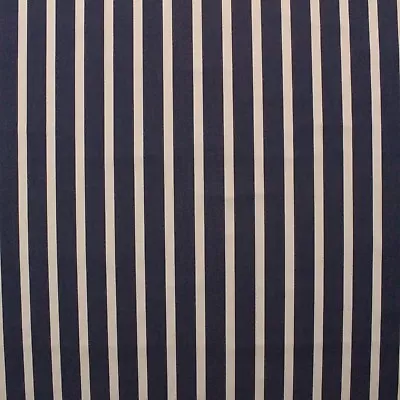 $14.95 • Buy Sunbrella 4283 North Marine Off White & Blue Stripe Fabric By The Yard 54 W
