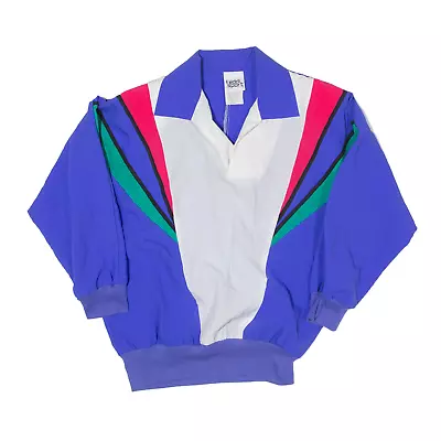 Vintage TEDDI SPORT Lightweight Pullover Jacket Blue 80s Mens S • £19.99