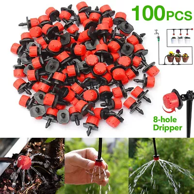 100PCS Adjustable Micro Dripper Emitter Flow Drip Irrigation Sprinklers Watering • $7.59