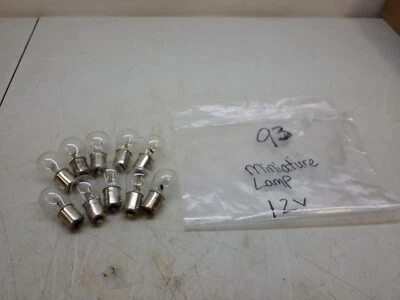 $7.63 • Buy 93 12v Miniature Lamp Bulb Clear Free Shipping Free Returns Pack Of 10
