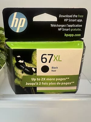 HP 67 XL High Yield Black Original Ink Cartridge 3YM57AN. New In Box Exp 2025 • $23.99