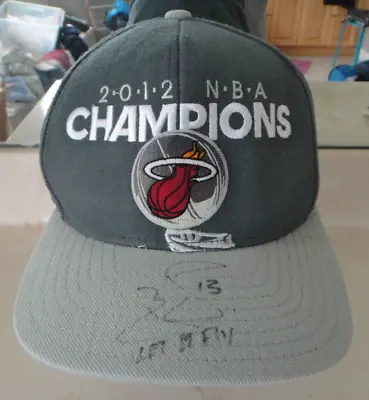 ADIDAS Miami Heat 2012 NBA Champions Snapback Cap/Hat Mike Miller#13 Autographed • $69.95