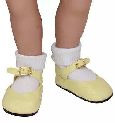 Light Yellow Mary Janes Dress Shoes Fit 23  My Twinn Size Doll • $10.49