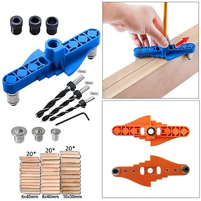 Mini Jig Kit Woodworking Pocket Hole Joinery Drill Bit Allen Wrench Hole Locator • $24.14