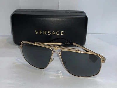 $188.06 • Buy Versace Mod 2242 Mens Sunglasses In Gold With Case