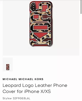 Michael Kors Cheetah Print Snap On Leather Case For IPhone X/XS BNWT • $20