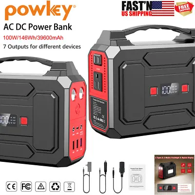 Portable Power Station 100W 146Wh Lithium Battery Pack Camping Solar Generator • $89.89