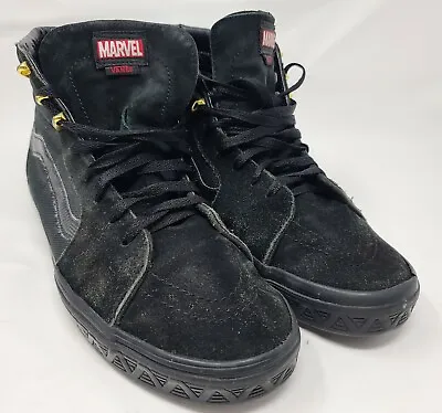 Vans X Marvel Sk8-Hi High Top Shoes Black Panther Mens Size 12.0 • $59.99