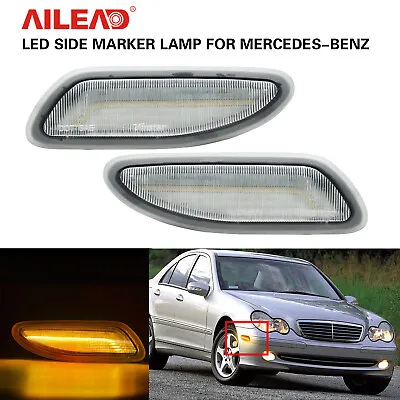 For Mercedes-Benz C-Class W203 2002-2007 LED Side Marker Lights Turn Signal Lamp • $35.99