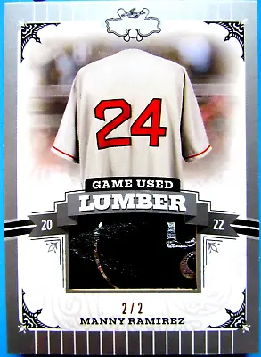 2022 Leaf Itg Manny Ramirez Game Used Lumber Silver-etched Bat Barrel #d/2 Mint! • $159.99