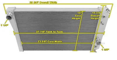 $363.95 • Buy Chevy S10 V8 Conversion Aluminum Champion 3 Row Radiator & 2-10  Fans