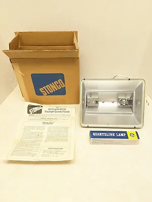 STONCO Q515 500W T3 Quartz FLOOD LIGHT Rare Vintage G500T3/CL Instructions/Box • $49.95