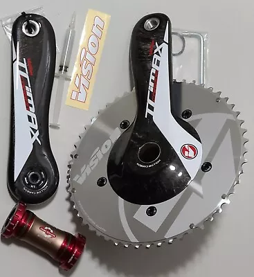 Vision Trimax Carbon TT Crankset 53/39T 175mm 130 BCD N10 Triathlon BB30 Road • $375