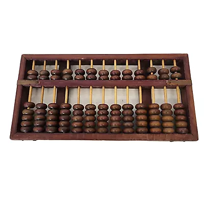 Vintage Chinese Abacus Wood Beads And Frame 13 Rods And 91 Beads |See Descrition • $25