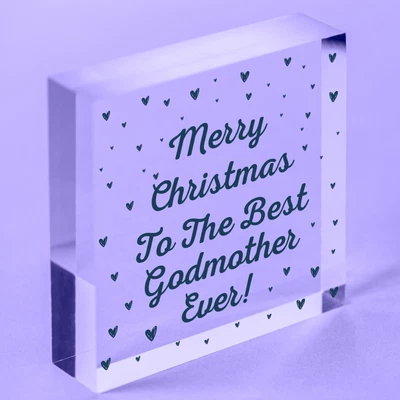 £13.99 • Buy Godmother Gift For Christmas Heart Godparent Christening Gift Mum Sister Gift