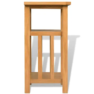 NNEVL End Table With Magazine Shelf 27x35x55 Cm Solid Oak Wood • $193.01