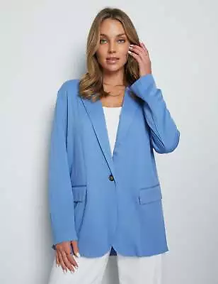 ROCKMANS - Womens Long Coat - Blue Winter Jacket - Everyday - Unlined - Casual • $21.33
