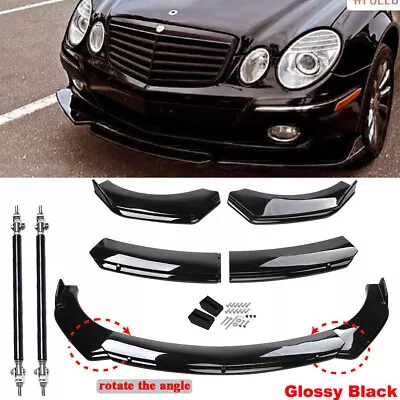 For Mercedes-Benz E Front Bumper Lip Body Kit Spoiler Splitter Gloss /Black • $69.99