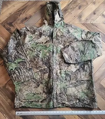 Stearns Dry Wear Hunting Jacket Men's XL Realtree Camo Hardwoods Snap Quilted • $25