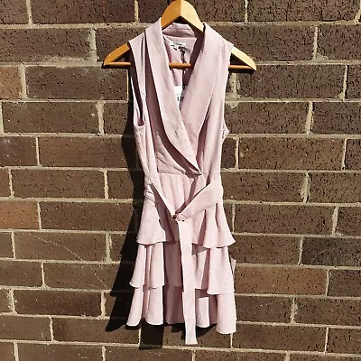 $28.45 • Buy Tussah 8 Special Occasion Event Wedding Ruffle Layered Faux Wrap Dress