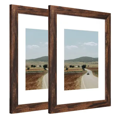 $27.99 • Buy 2pcs 8x10 Picture Frame Horizontal And Vertical For Wall With Hanging Hardware