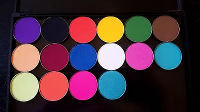 Large Black Magnetic Makeup Palette With 16 Eyeshadow Pigments. VERY BRIGHT!!!! • $55