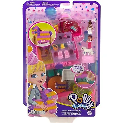 New In Box Mattel Polly Pocket Pinata Party Compact Set Pop & Swap Sealed • $20.43