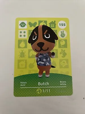 $6.20 • Buy Butch Animal Crossing Amiibo Card 