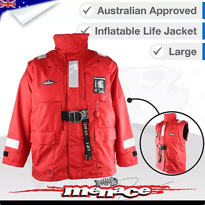 LARGE Inflatable Life Jacket Stormy Weather PFD Boat Self Inflating • $299