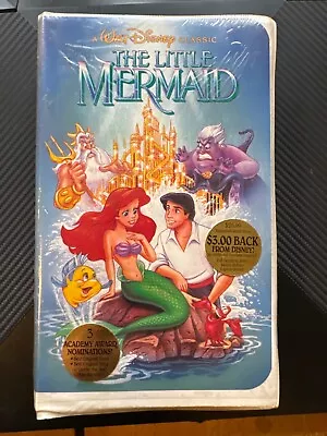 The Little Mermaid Rare Vintage Disney Vhs Tapes New Sealed Banned Cover. • $9000